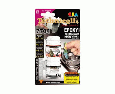 АЛЮМИНИЕВАЯ ПАСТА ЭПОКСИДНАЯ TECHNICQLL КЛЕЙ 80Г