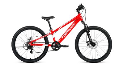 Biciclete FORWARD RISE 24 2.0 disc 24 7 ск. рост 11 красный/белый