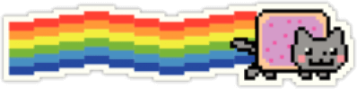 Наклейки на машину "Nyan Cat"