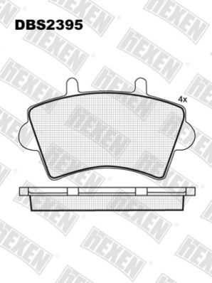 ТОРМОЗНЫЕ КОЛОДКИ DBS2395 (SP 419) (T1310) * NISSAN INTERSTAR/ OPEL MOVANO/ RENAULT MASTER ПЕР.