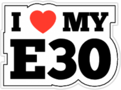 Автонаклейки на машины "I Love My E30"