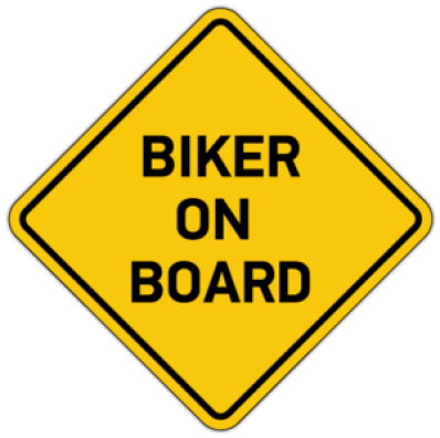 Sticker pentru auto "Biker on Board/ Semn"