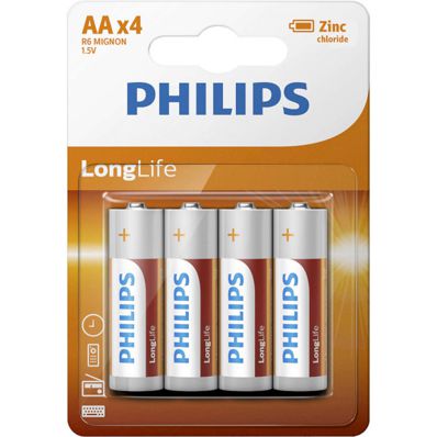 Philips LongLife R6/AA batteries set of 4 pcs Blister/ R6LL