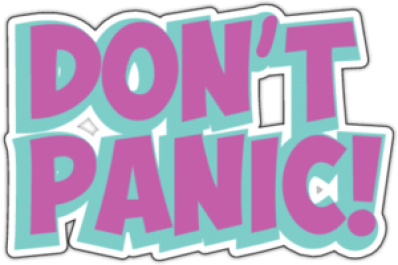 Наклейка на авто "Don't Panic!"