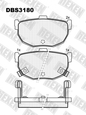 DBS3180 (SP 386) (T0391) * HYUNDAI COUPE, ELANTRA, KIA CERATO, NISSAN MAXIMA SPATE
