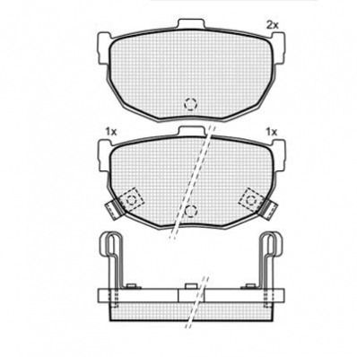 ТОРМОЗНЫЕ КОЛОДКИ DBS3180 (SP386) (T0391) HYUNDAI COUPE, ELANTRA, KIA CERATO, NISSAN MAXIMA ЗАД.