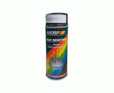 КРАСКА ТЕРМОСТОЙКАЯ MOTIP 04031 ЧЁРНЫЙ МАТ 400ML