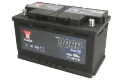 YUASA YBX9115 AGM 12V 80Ah 800A R 317/175/190 B13