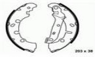 FASE Тормозные накладки ручного тормоза FİESTA BM 02>