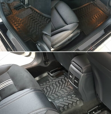 Резиновые коврики AILERON Audi Q7 2005-2015 для салона (61103)