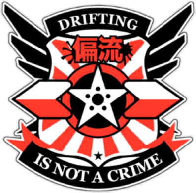 Sticker pentru masina "Drifting Is Not A Crime"