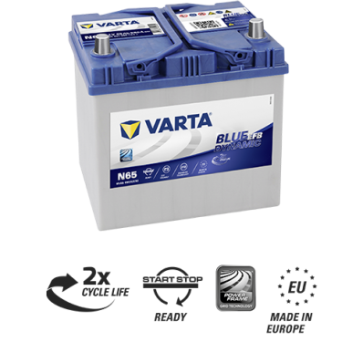 Varta 65AH 650A(JIS) клемы 0 (232x173x225) S4 024 EFB(AGM-)