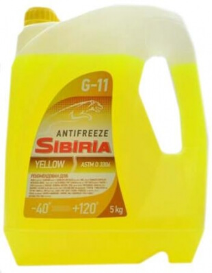 Антифриз Sibiria ANTIFREEZE-40 желтый 5кг