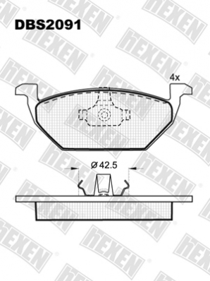 ТОРМОЗНЫЕ КОЛОДКИ DBS2091 (SP 136) (T1163) * SKODA OCTAVIA/VW BORA,GOLF IV ПЕР.(+ДАЧИК)
