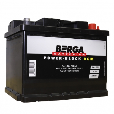60Ah 680A AGM Berga Power-Block