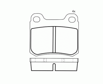 ТОРМОЗНЫЕ КОЛОДКИ DBS2045 SP200 T1010 MERCEDES W124 201 202 ЗАДН.