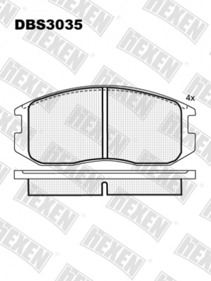 ТОРМОЗНЫЕ КОЛОДКИ DBS3035 (SP 196) (T3109) * MITSUBISHI LANCER (89-…) ПЕР.