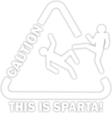 Автонаклейка на машину "Caution This Is Sparta"
