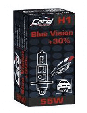 Лампа галогеновая (BL1) H1 12V 55W P14.5s Blue Vision 30%