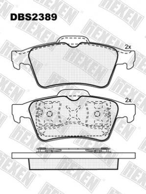 ТОРМОЗНЫЕ КОЛОДКИ DBS2389 (SP 357) (T1215) * FORD FOCUS II/NISSAN PRIMERA(P11,12)/OPEL VECTRA C ЗАДН.
