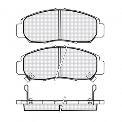 ТОРМОЗНЫЕ КОЛОДКИ DBS3255 (SP 628) (Т1411)* HONDA STREAM, LEGEND ПЕР.