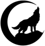 Abtibilduri pentru auto "Lupul și luna"