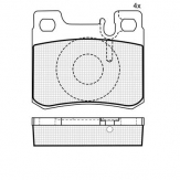 ТОРМОЗНЫЕ КОЛОДКИ DBS2241 T1067 MERCEDES 190 W201 C-CLASSE W202 E-CLASSE W124 ЗАДН.