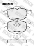ТОРМОЗНЫЕ КОЛОДКИ DBS2420 (SP 431) (T 1234)* FIAT CROMA II, OPEL SIGNUM, VECTRA C, SAAB 9-3 II ПЕР.