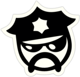 Автонаклейка на машину "Pig Cop"