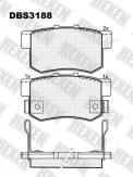 ТОРМОЗНЫЕ КОЛОДКИ DBS3188 (SP 168) (T1263) * HONDA ACCORD,CIVIC,LEGEND/ROVER 600 ЗАДН.