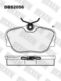 ТОРМОЗНЫЕ КОЛОДКИ DBS2056 (SP 144) (T5035) * BMW 3 (E30) ПЕР,VW T4 ЗАДН.