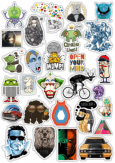Abtibilduri auto "Stickerbomb/ Вариант 41" Abtibilduri auto "Stickerbomb/ Вариант 41"