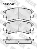 ТОРМОЗНЫЕ КОЛОДКИ DBS3067 (SP 444) (T1429) * MAZDA 6 -07 ПЕР.