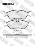 ТОРМОЗНЫЕ КОЛОДКИ DBS2054 (SP 122) (T1082) (DBS 2016) * OPEL ASTRA F,KADETT E,OMEGA A,VECTRA A ПЕР.