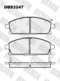 ТОРМОЗНЫЕ КОЛОДКИ DBS3247 (SP 338) (T1273) * INFINITI Q45,QX4/ NISSAN PATHFINDER,X-TRAIL ПЕР.