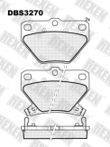 ТОРМОЗНЫЕ КОЛОДКИ DBS3270 (SP 470) (T3117) * TOYOTA COROLLA,PRIUS,YARIS ЗАДН.