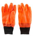 Mănuși din cauciuc sintetic negru-portocaliu