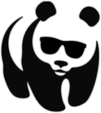 Sticker pentru automobil "Тонированная панда"