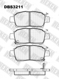 ТОРМОЗНЫЕ КОЛОДКИ DBS3211 (SP601) (T3098) * TOYOTA YARIS 99-05 ПЕР.