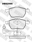 ТОРМОЗНЫЕ КОЛОДКИ DBS2066 (SP 178) (T1035)* AUDI 100,A4,A6 + ДАЧИК КРУГЛЫЙ ПЕР.