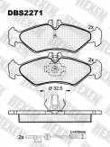 ТОРМОЗНЫЕ КОЛОДКИ DBS2271 (SP 301) (T1142) * MERCEDES SPRINTER/ VW LT 28-35 ЗАДН.