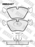 ТОРМОЗНЫЕ КОЛОДКИ DBS2427 (T1202) * BMW 3 (E46), X3 ПЕР.