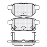 ТОРМОЗНЫЕ КОЛОДКИ DBS3386 (SP 659) (T1728)* TOYOTA AURIS, YARIS II (06-) ЗАДН.