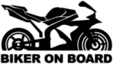 Stickere pentru automobil "Biker on board"