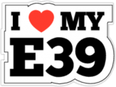 Sticker pentru automobil "I Love My E39" Sticker pentru automobil "I Love My E39"