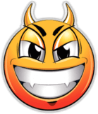 Autocolante pentru auto "Emoticon diavolului"