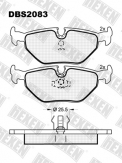ТОРМОЗНЫЕ КОЛОДКИ DBS2083 (SP 170) (T1027) * BMW 3 (E30,E36), 5 (E34), 7 (E32) ЗАДН.