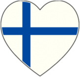 Стикеры на авто "Финляндия сердце"