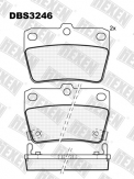 ТОРМОЗНЫЕ КОЛОДКИ DBS3246 (SP 309) (T1371) * TOYOTA RAV 4 2000-2005 ЗАДН.