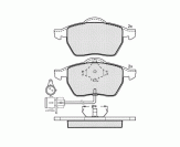 ТОРМОЗНЫЕ КОЛОДКИ DBS2066 SP178 T1388 T1035 AUDI 100 A4 A6 + ДАТЧИК КРУГЛЫЙ ПЕР.